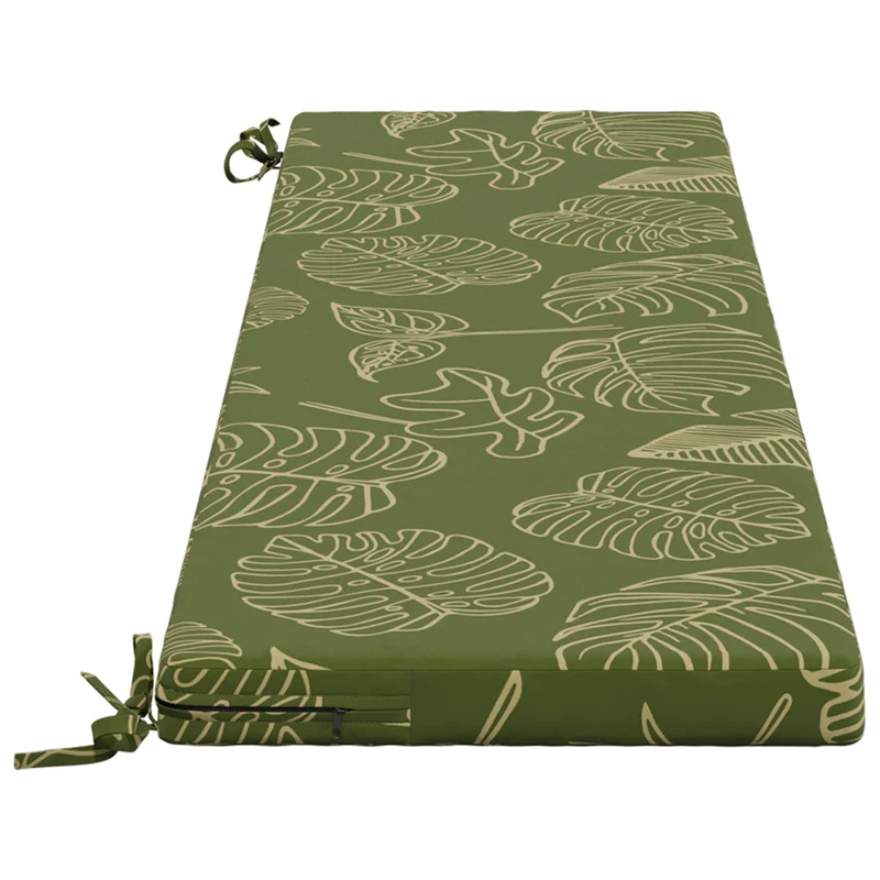 Bench Cushions SOEST 2 pcs 100% Polyester Leaf Design