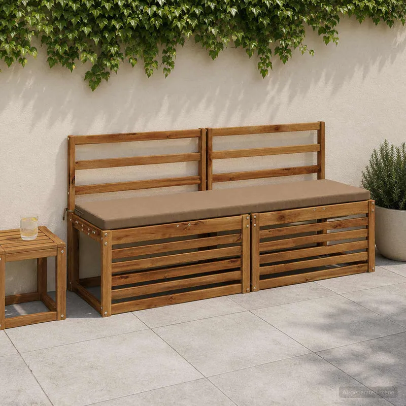 Bench Cushion SOEST 100% Polyester Taupe 140 x 40 x 5 cm