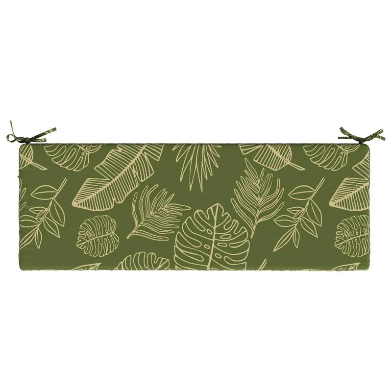 Bench Cushions SOEST 2 pcs 100% Polyester Leaf Design