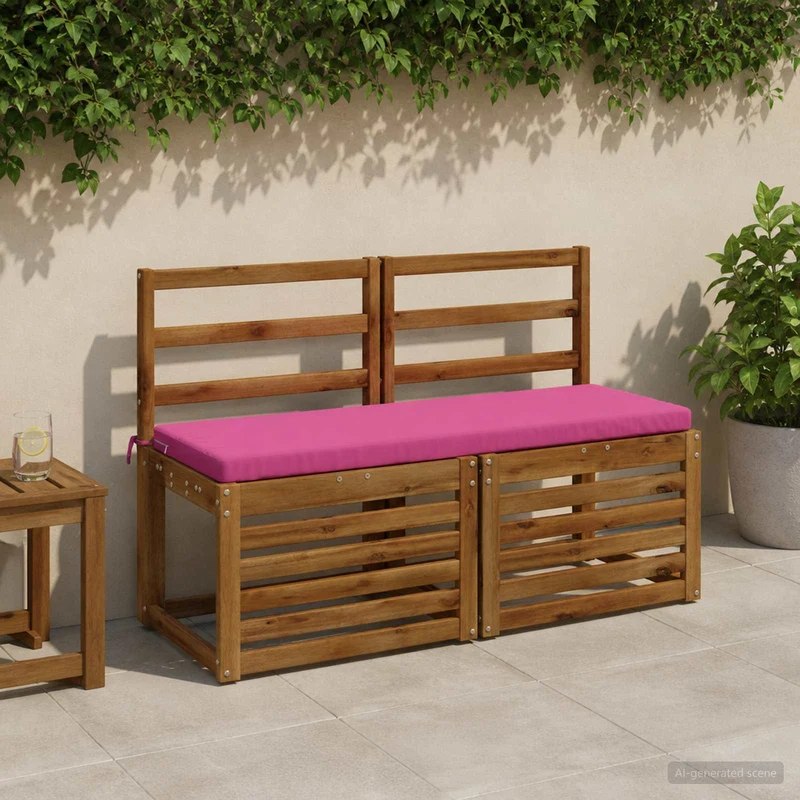 Bench Cushions SOEST 2 pcs 100% Polyester Pink 110 x 40 x 5 cm