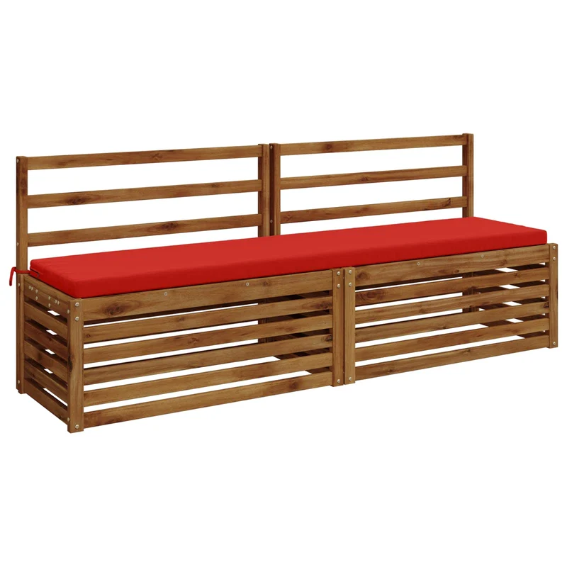 Bench Cushion SOEST 100% Polyester Red 200 x 40 x 5 cm