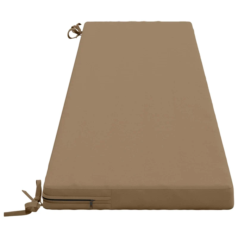 Bench Cushion SOEST 100% Polyester Taupe 200 x 40 x 5 cm