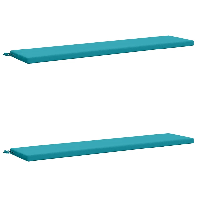Bench Cushions SOEST 2 pcs 100% Polyester Turquoise