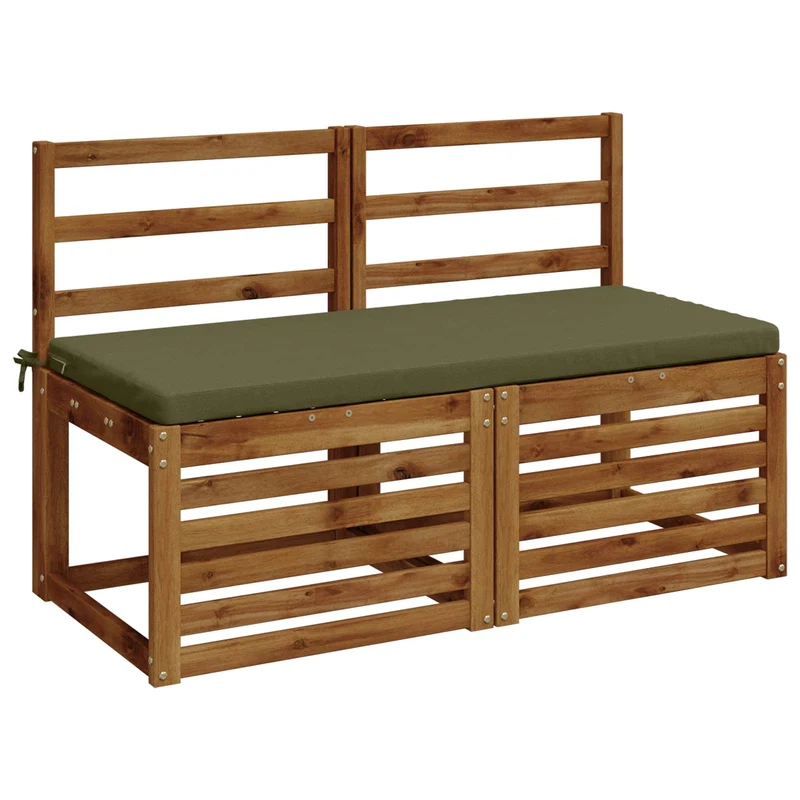 Bench Cushions SOEST 2 pcs 100% Polyester Olive Green