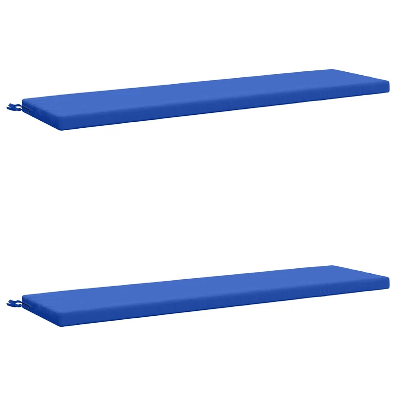 Bench Cushions SOEST 2 pcs 100% Polyester Royal Blue