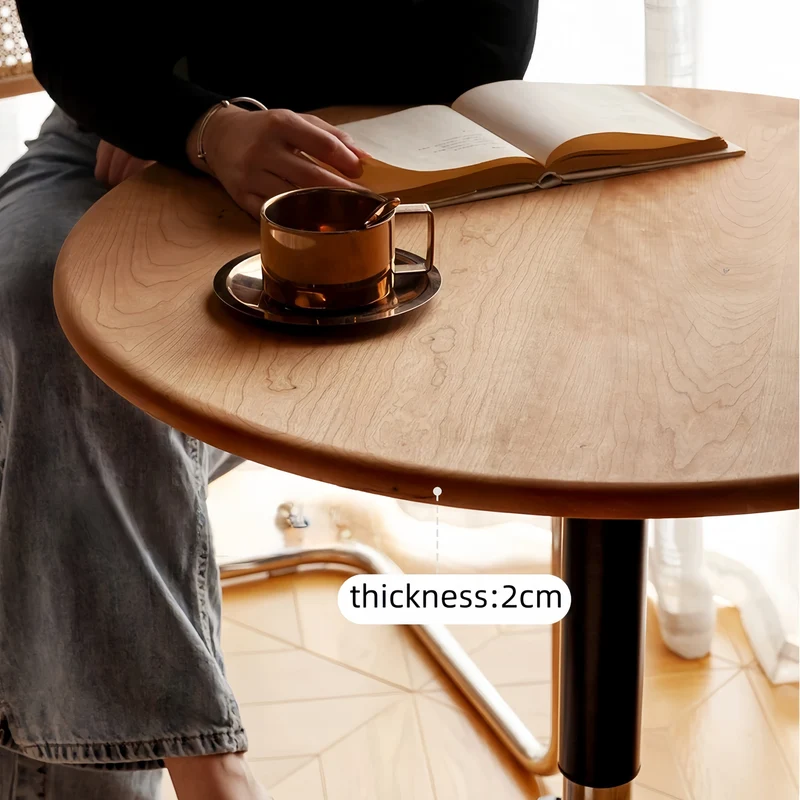 Table basse en bois massif à hauteur réglable avec roulettes universelles