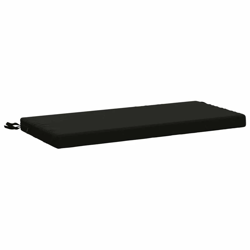 Bench Cushion SOEST 100% Polyester Black 60 x 40 x 5 cm