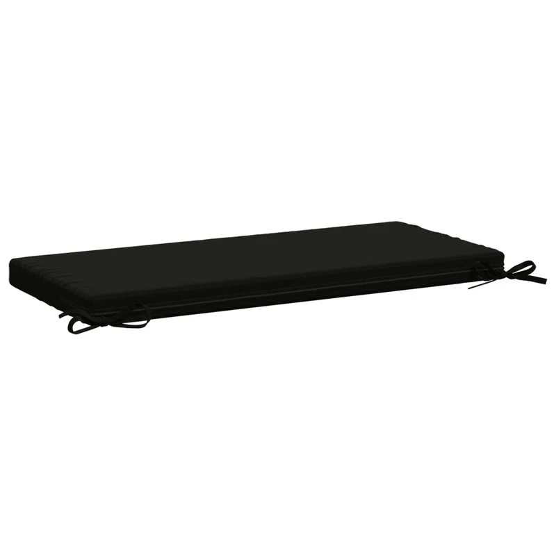 Bench Cushions SOEST 2 pcs 100% Polyester Black 60 x 40 x 5 cm