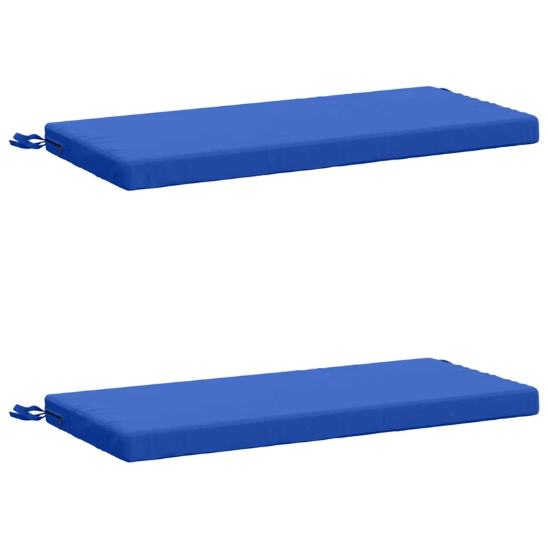 Bench Cushions SOEST 2 pcs 100% Polyester Royal Blue
