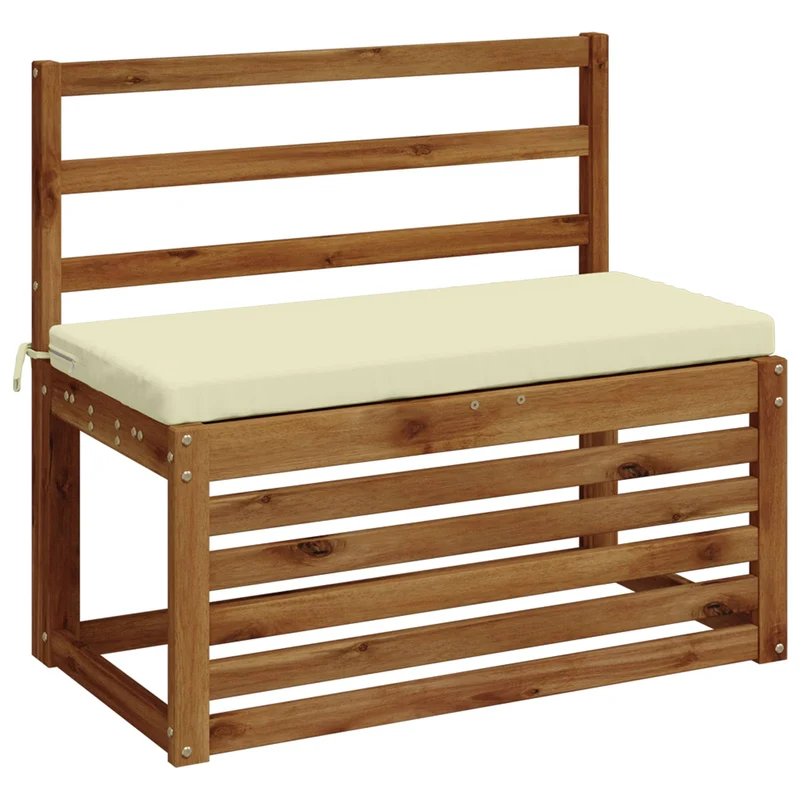 Bench Cushions SOEST 2 pcs 100% Polyester Cream 60 x 40 x 5 cm