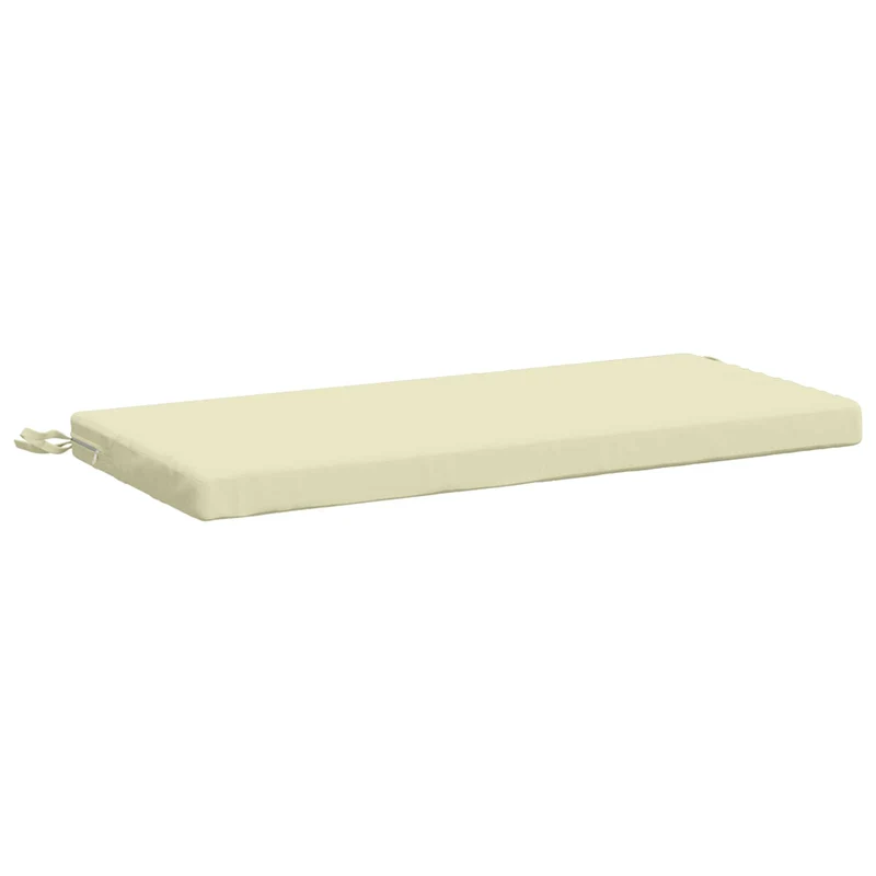 Bench Cushions SOEST 2 pcs 100% Polyester Cream 60 x 40 x 5 cm