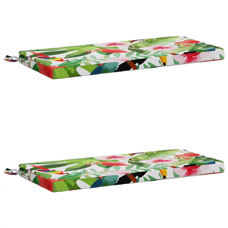 Bench Cushions SOEST 2 pcs 100% Polyester Multicolour