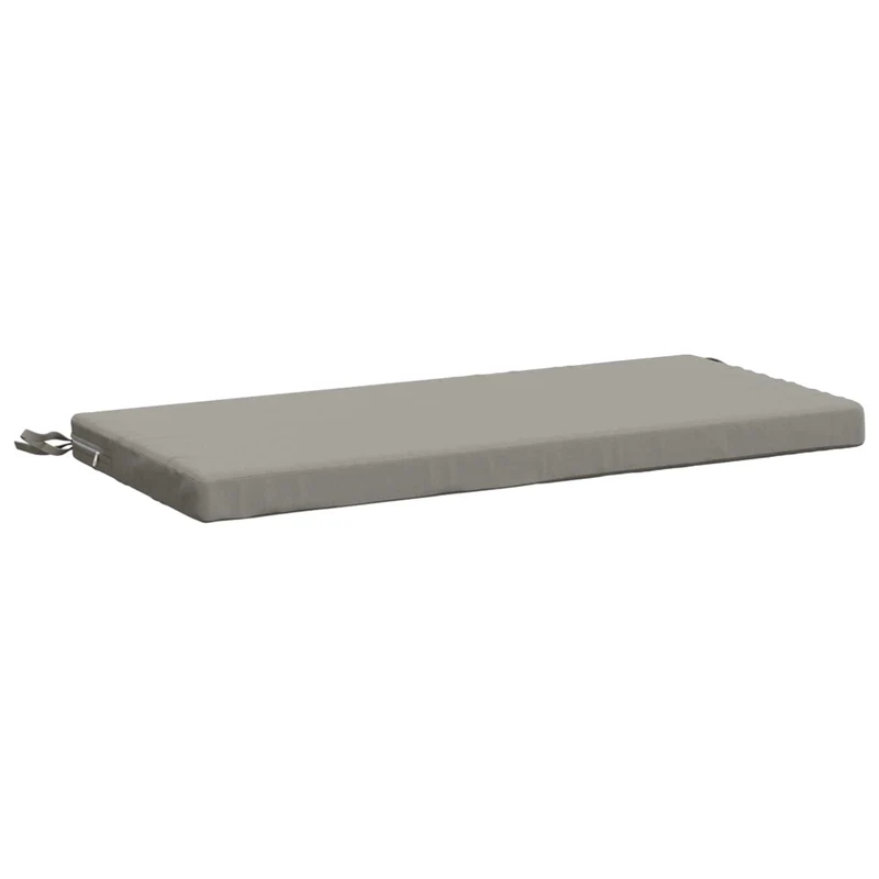 Bench Cushion SOEST 100% Polyester Grey 60 x 40 x 5 cm