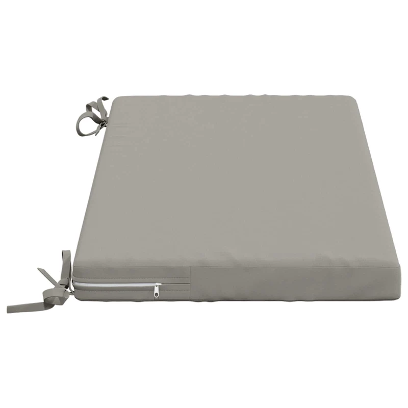 Bench Cushions SOEST 2 pcs 100% Polyester Grey 60 x 40 x 5 cm