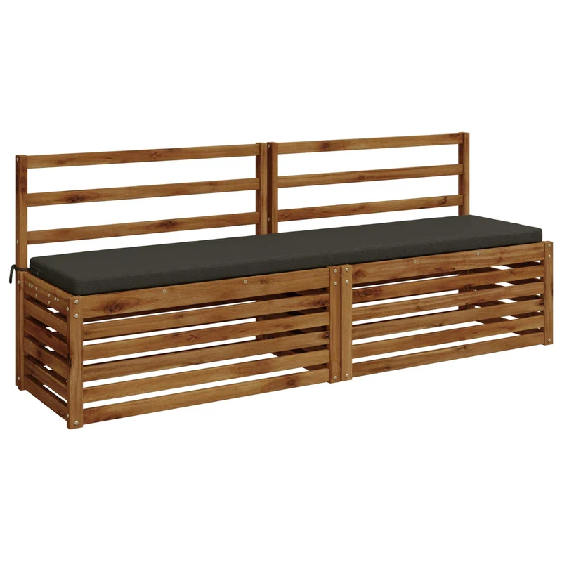 Bench Cushions SOEST 2 pcs 100% Polyester Anthracite