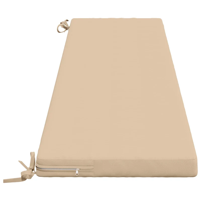 Bench Cushions SOEST 2 pcs 100% Polyester Cream 180 x 40 x 5 cm