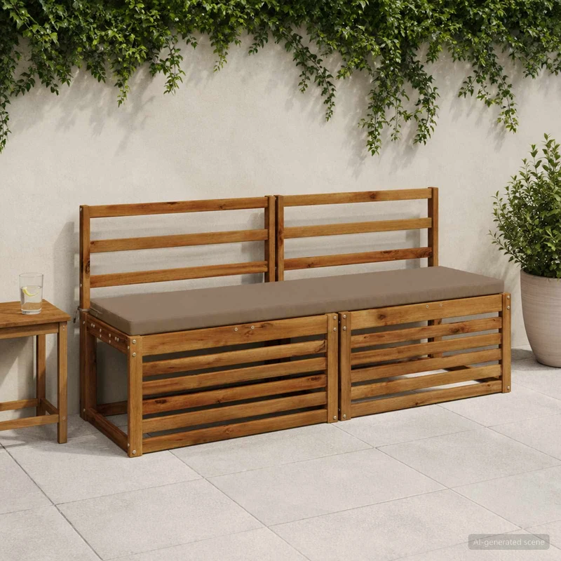 Bench Cushion SOEST 100% Polyester Taupe 150 x 40 x 5 cm