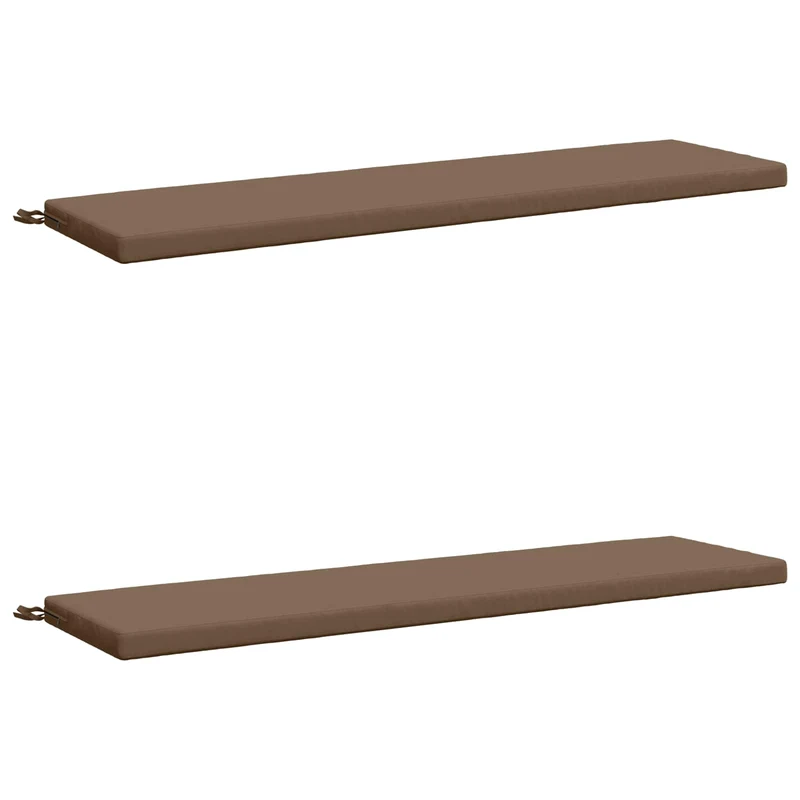 Bench Cushions SOEST 2 pcs 100% Polyester Taupe 150 x 40 x 5 cm