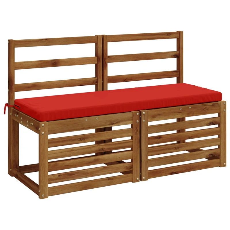 Bench Cushions SOEST 2 pcs 100% Polyester Red 110 x 40 x 5 cm