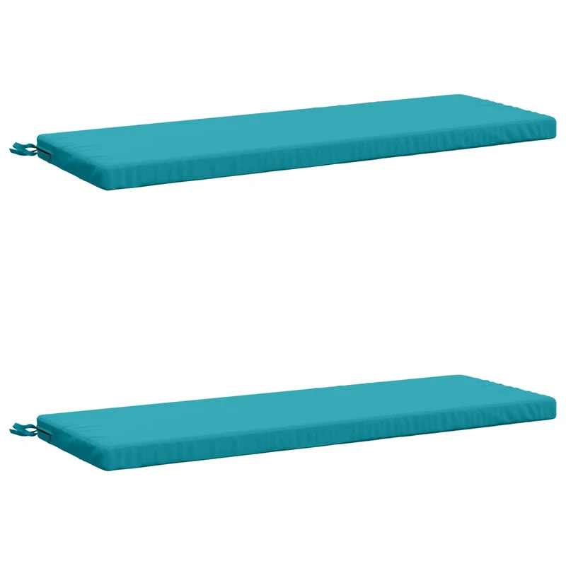 Bench Cushions SOEST 2 pcs 100% Polyester Turquoise