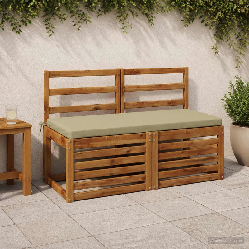 Bench Cushion SOEST 100% Polyester Light Green 110 x 50 x 5 cm