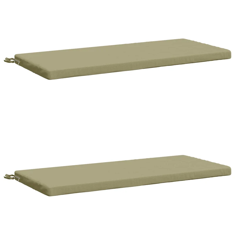 Bench Cushions SOEST 2 pcs 100% Polyester Light Green