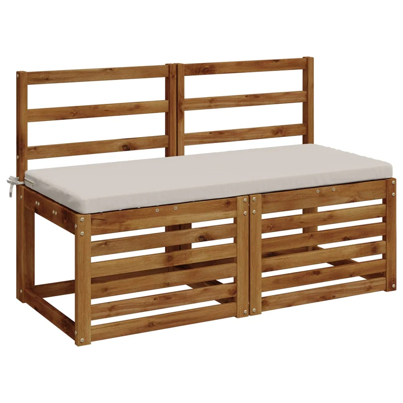 Bench Cushion SOEST 100% Polyester White 110 x 50 x 5 cm