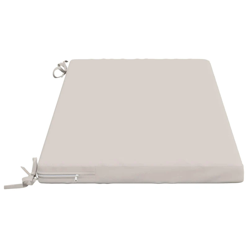 Bench Cushion SOEST 100% Polyester White 110 x 50 x 5 cm