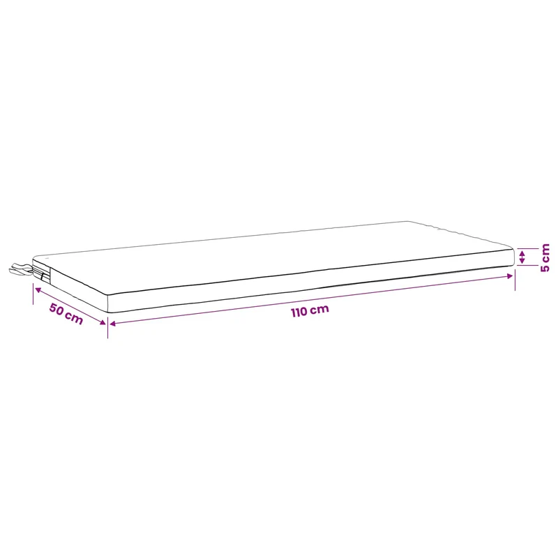 Bench Cushion SOEST 100% Polyester Sand 110 x 50 x 5 cm