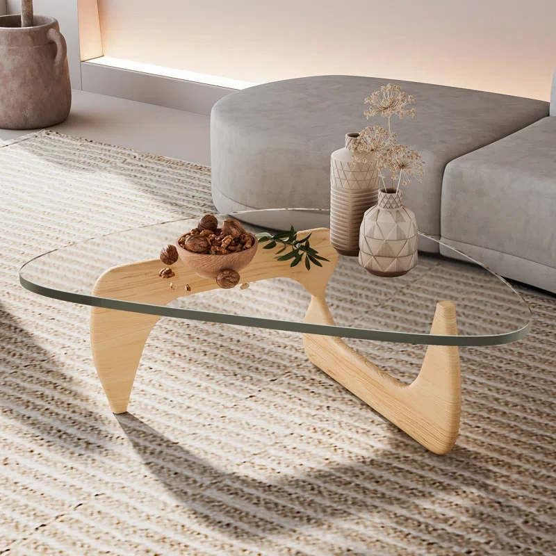 Table Basse Minimaliste En Verre Trempé