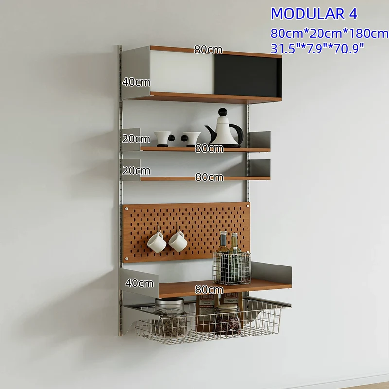 Étagères murales modulaires en alliage d'aluminium