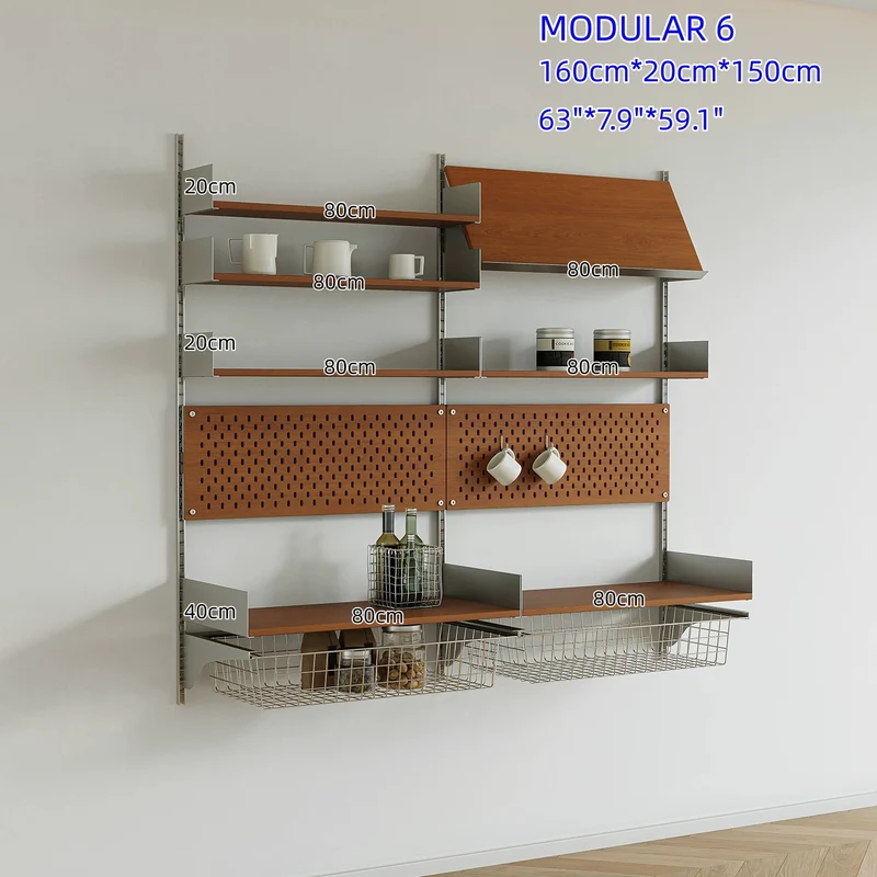Étagères murales modulaires en alliage d'aluminium