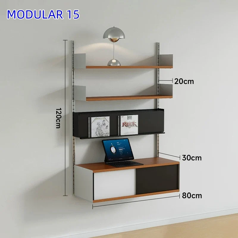 Étagères murales modulaires en alliage d'aluminium