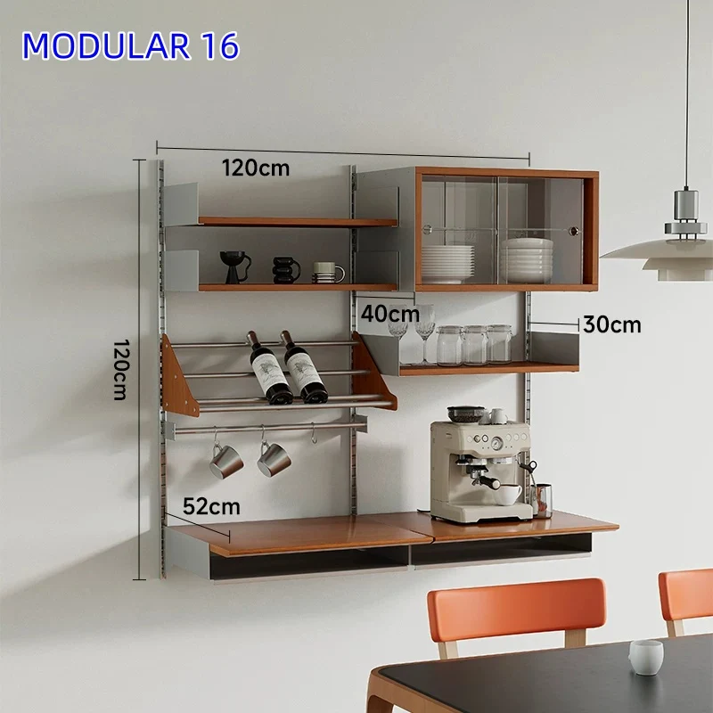 Étagères murales modulaires en alliage d'aluminium