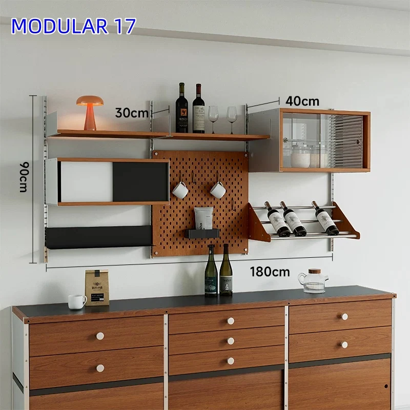 Étagères murales modulaires en alliage d'aluminium