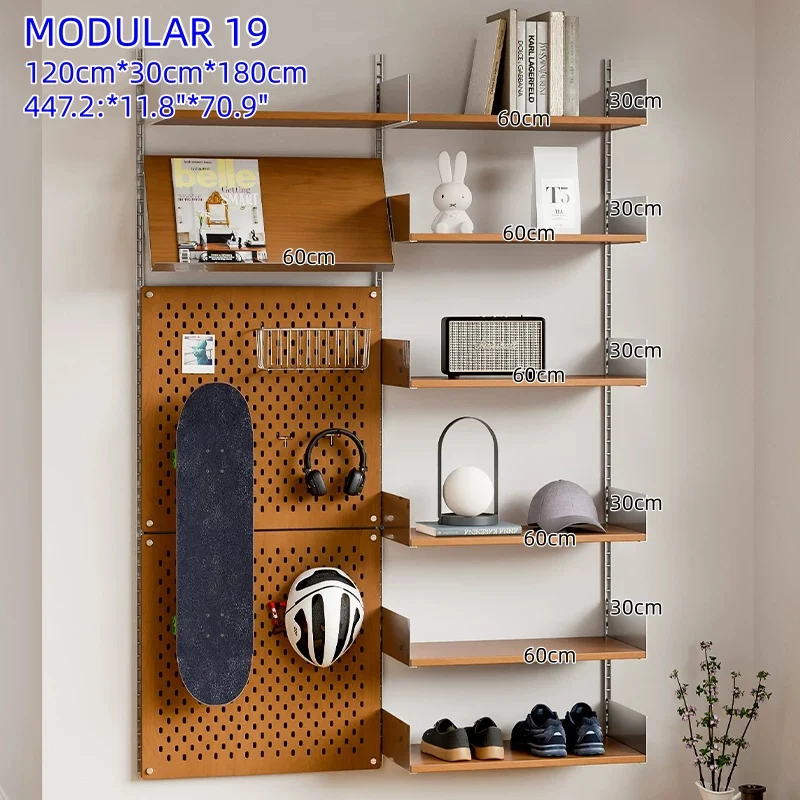Étagères murales modulaires en alliage d'aluminium