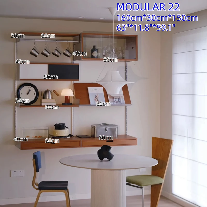 Étagères murales modulaires en alliage d'aluminium