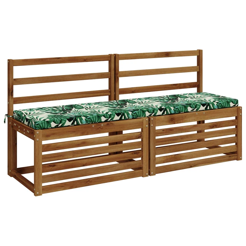 Bench Cushion SOEST 100% Polyester Leaf Pattern 160 x 40 x 5 cm