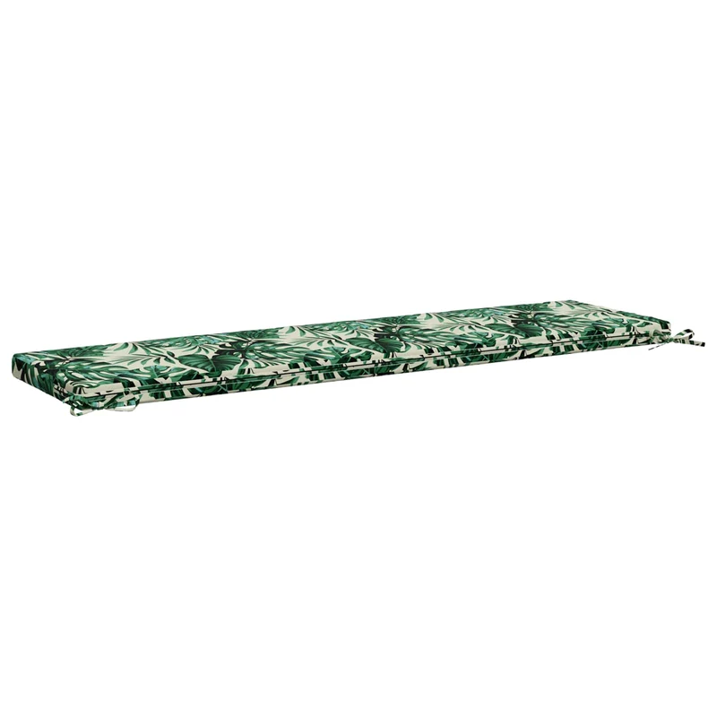 Bench Cushions SOEST 2 pcs 100% Polyester Leaf Pattern