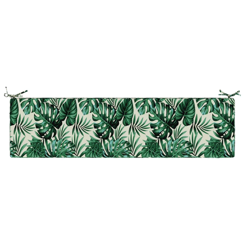 Bench Cushions SOEST 2 pcs 100% Polyester Leaf Pattern