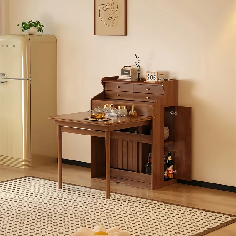 Ensemble table et chaises pliantes gain de place avec 4 chaises et tiroirs de rangement