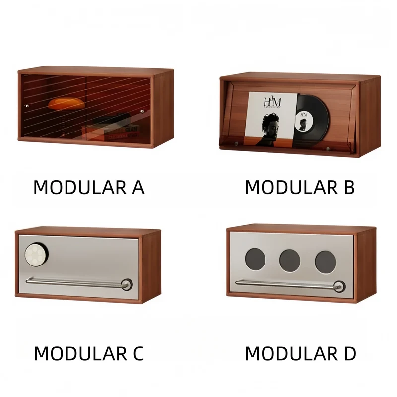 Console multimédia modulaire Japandi
