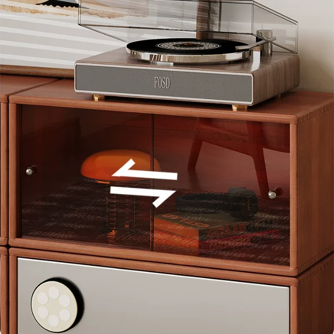 Console multimédia modulaire Japandi
