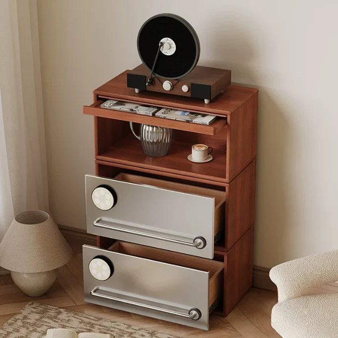 Console multimédia modulaire Japandi