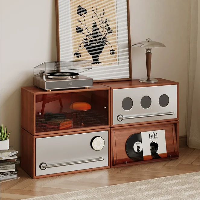 Console multimédia modulaire Japandi
