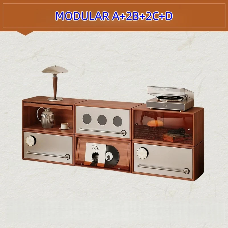 Console multimédia modulaire Japandi
