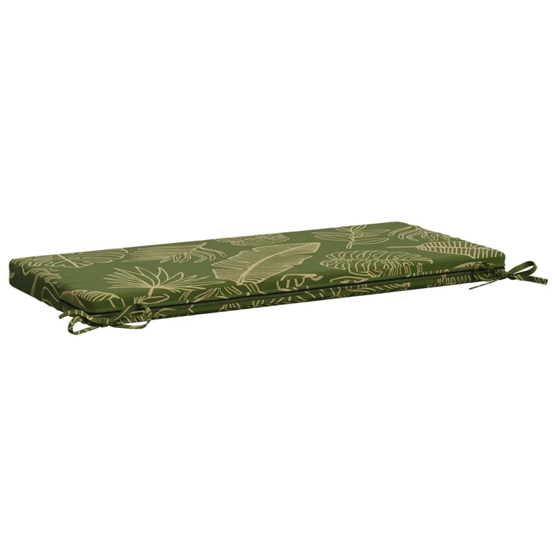 Bench Cushions SOEST 2 pcs 100% Polyester Leaf Design