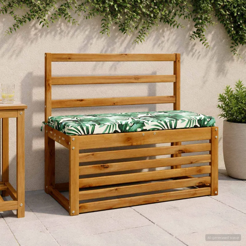Bench Cushions SOEST 2 pcs 100% Polyester Leaf Pattern