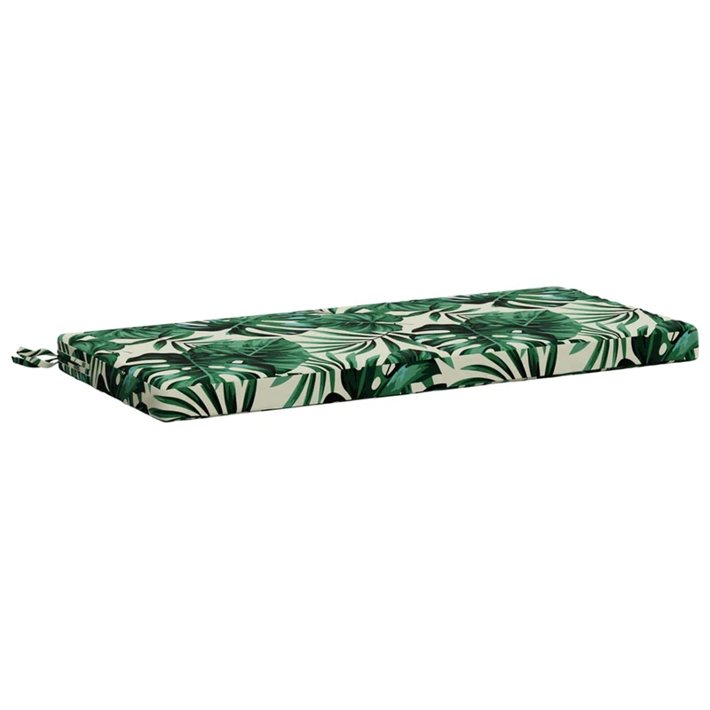 Bench Cushions SOEST 2 pcs 100% Polyester Leaf Pattern