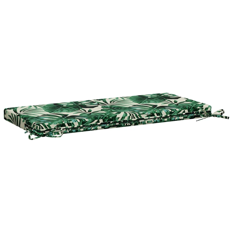 Bench Cushions SOEST 2 pcs 100% Polyester Leaf Pattern